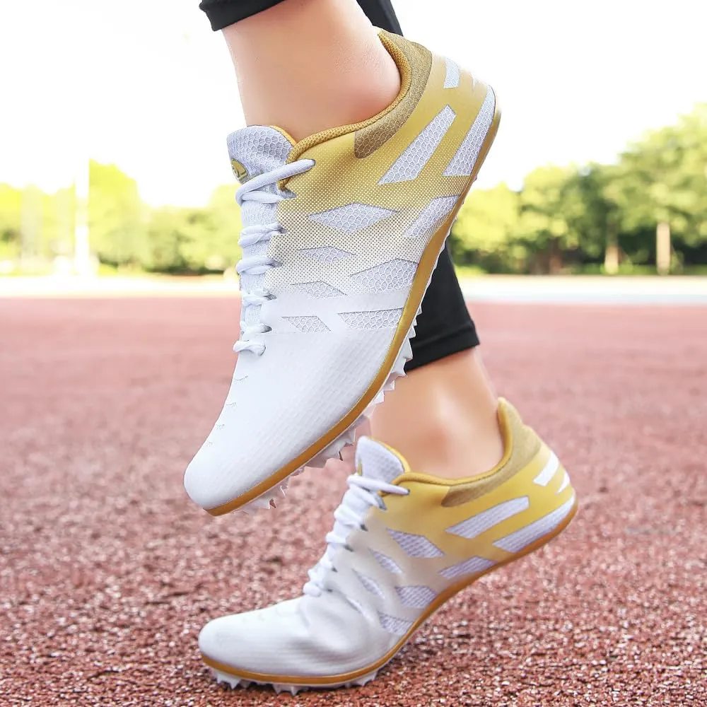 THESTRON Men Women Kids Track and Field Shoes Professional 8 Spikes Running Racing Sneakers Breathable Lightweight Sprinting Shoes