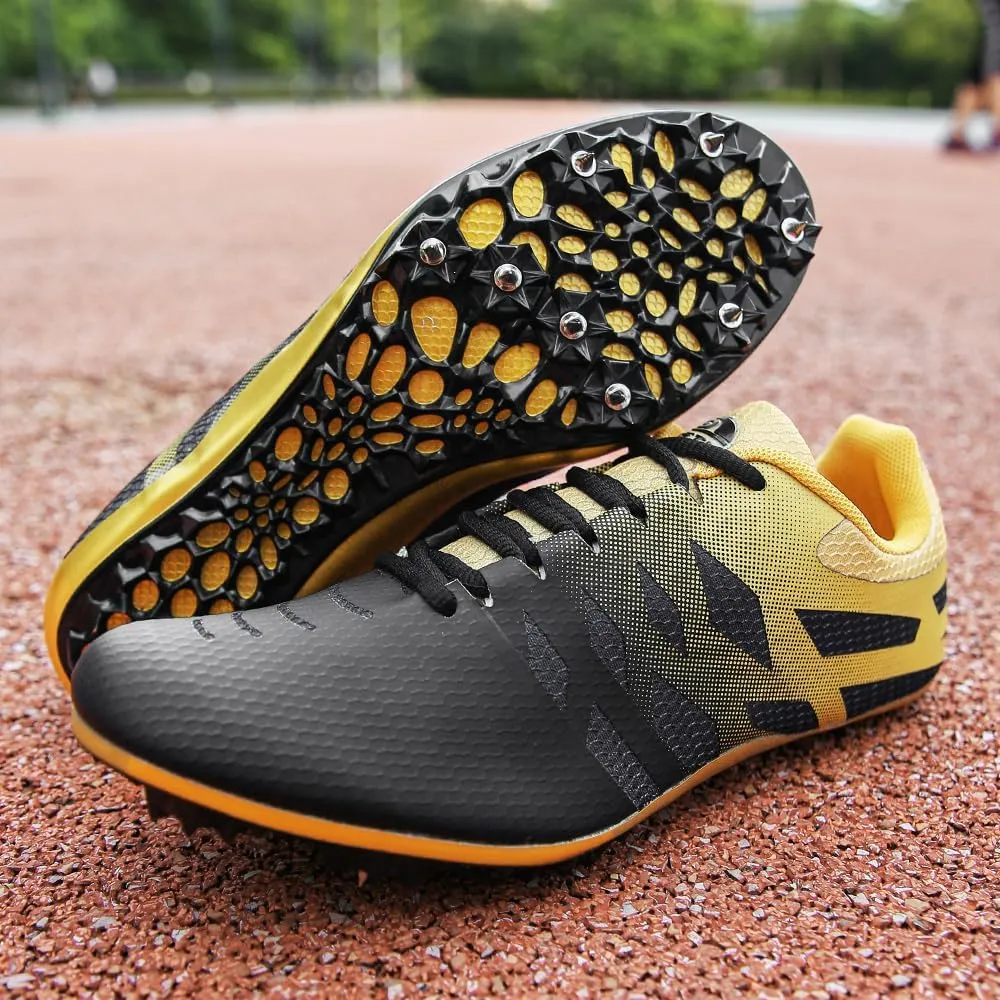 THESTRON Men Women Kids Track and Field Shoes Professional 8 Spikes Running Racing Sneakers Breathable Lightweight Sprinting Shoes