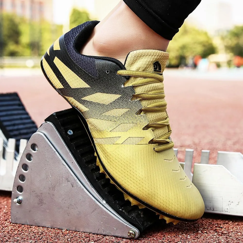 THESTRON Men Women Kids Track and Field Shoes Professional 8 Spikes Running Racing Sneakers Breathable Lightweight Sprinting Shoes