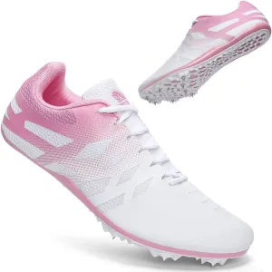 THESTRON Men Women Kids Track and Field Shoes Professional 8 Spikes Running Racing Sneakers Breathable Lightweight Sprinting Shoes