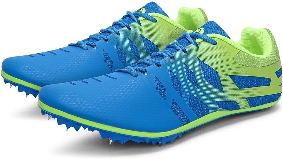 THESTRON Men Women Kids Track and Field Shoes Professional 8 Spikes Running Racing Sneakers Breathable Lightweight Sprinting Shoes