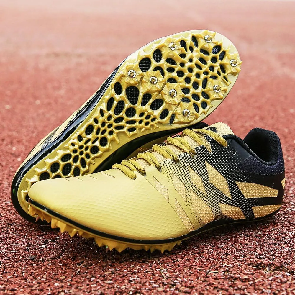 THESTRON Men Women Kids Track and Field Shoes Professional 8 Spikes Running Racing Sneakers Breathable Lightweight Sprinting Shoes