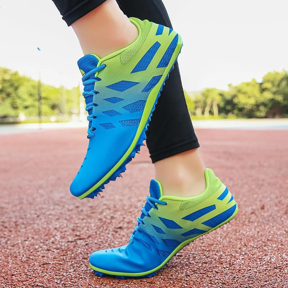 THESTRON Men Women Kids Track and Field Shoes Professional 8 Spikes Running Racing Sneakers Breathable Lightweight Sprinting Shoes