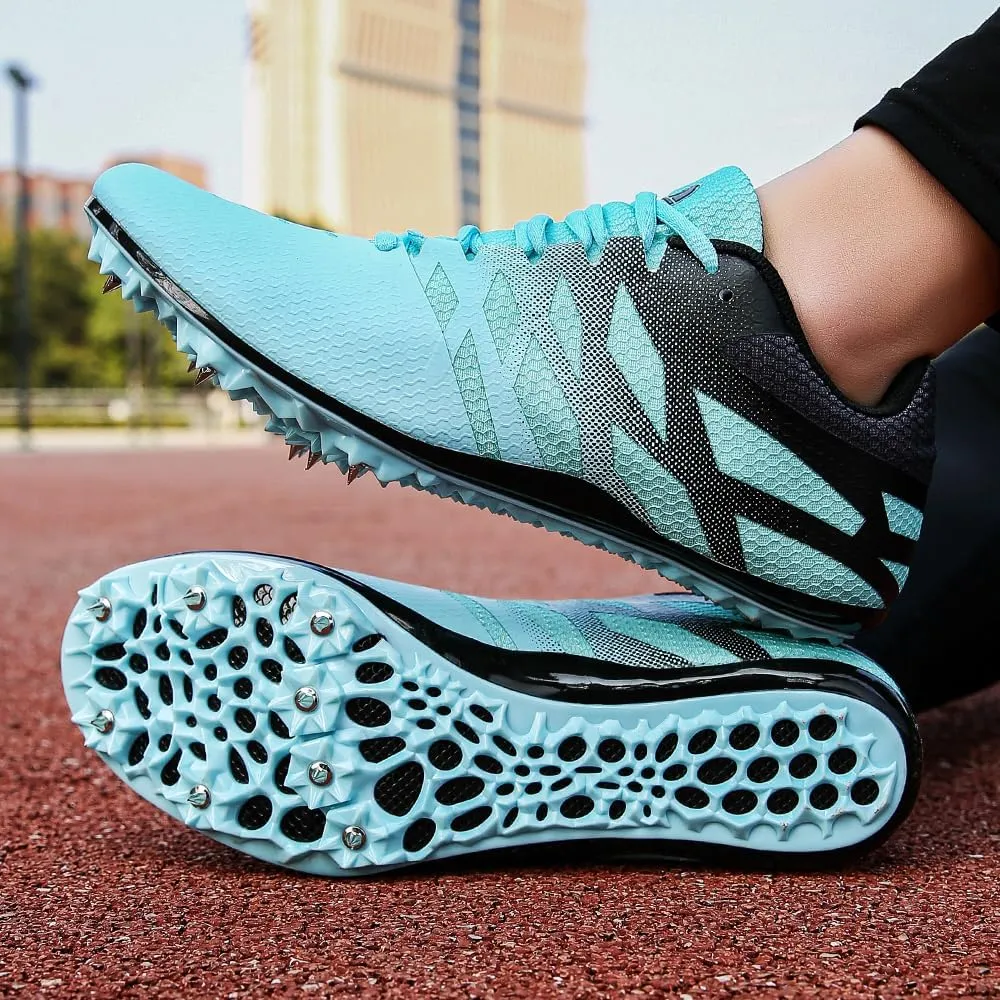 THESTRON Men Women Kids Track and Field Shoes Professional 8 Spikes Running Racing Sneakers Breathable Lightweight Sprinting Shoes