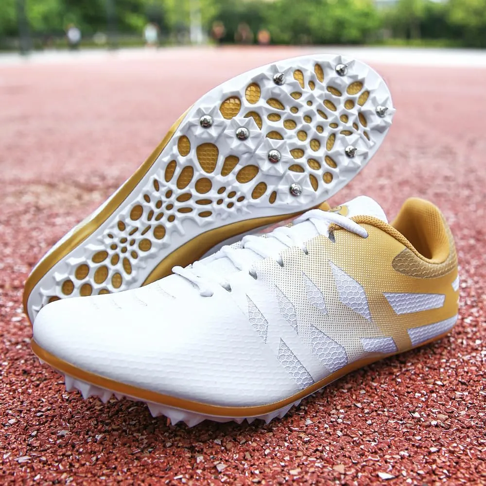 THESTRON Men Women Kids Track and Field Shoes Professional 8 Spikes Running Racing Sneakers Breathable Lightweight Sprinting Shoes