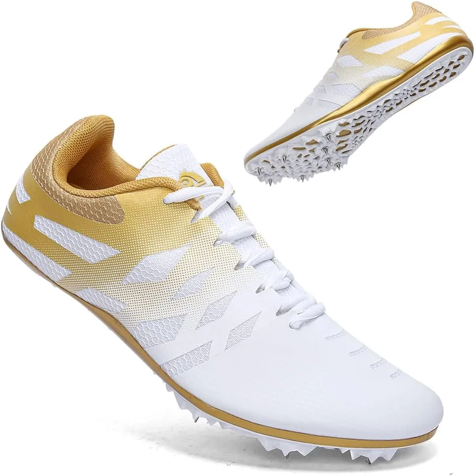 THESTRON Men Women Kids Track and Field Shoes Professional 8 Spikes Running Racing Sneakers Breathable Lightweight Sprinting Shoes