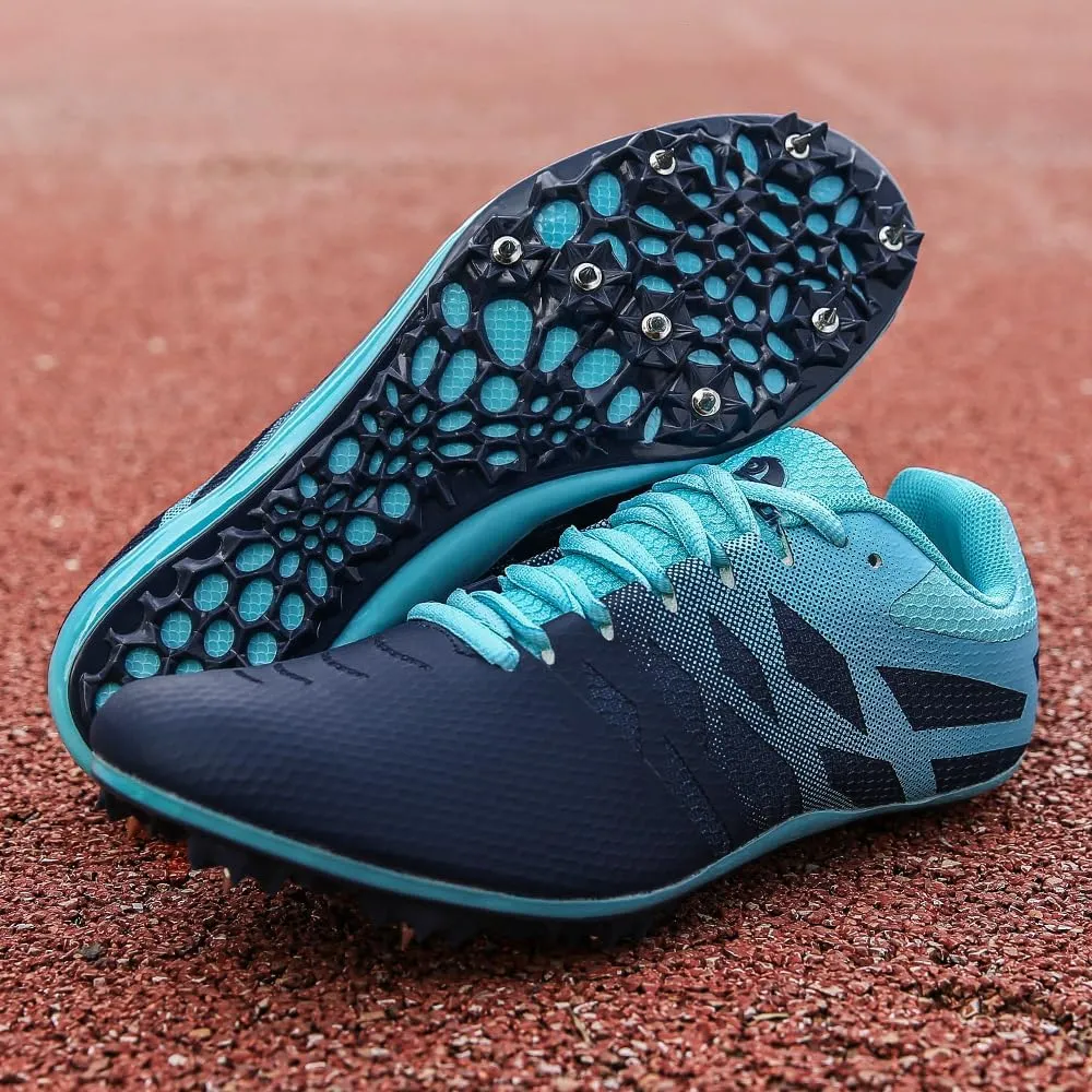 THESTRON Men Women Kids Track and Field Shoes Professional 8 Spikes Running Racing Sneakers Breathable Lightweight Sprinting Shoes
