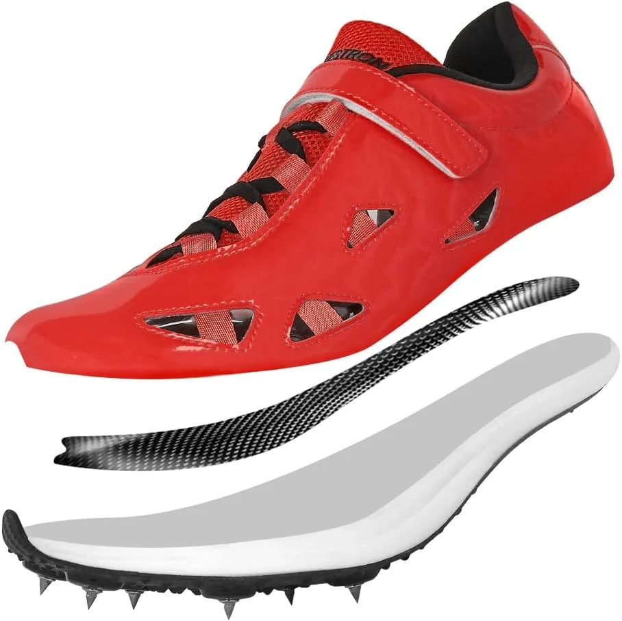 THESTRON New Track Spikes Shoes Men Women Kids Track and Fields Sneakers Athletics Spikes Sprint Shoes Professional Track Running Racing Shoes Youth Jumping Sneakers with Spikes