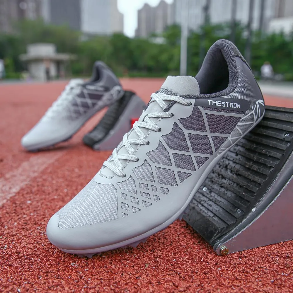 THESTRON Professional Spikes Track & Field Shoes for Men Women Kids Breathable Racing Jumping Sprint Running Sneakers