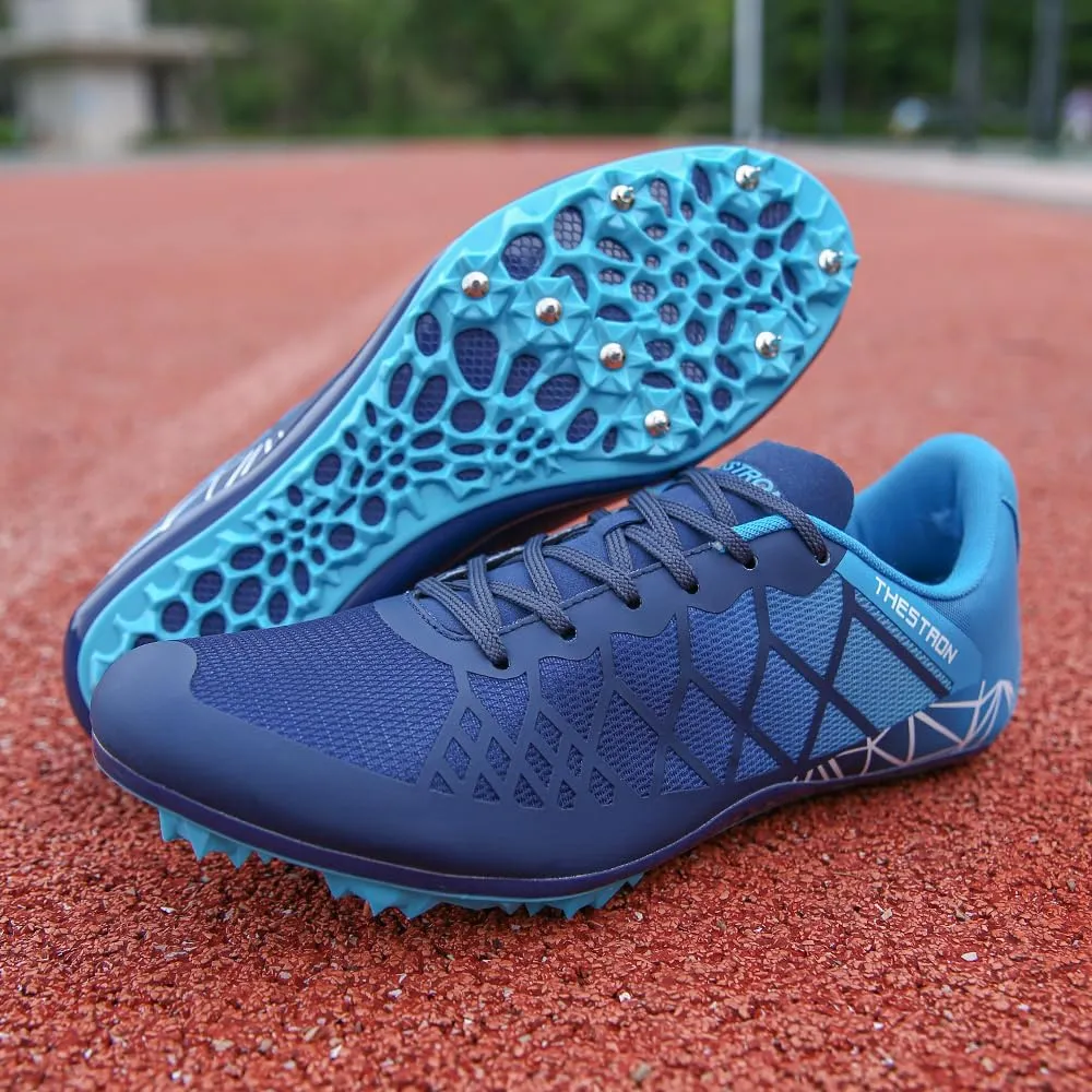 THESTRON Professional Spikes Track & Field Shoes for Men Women Kids Breathable Racing Jumping Sprint Running Sneakers