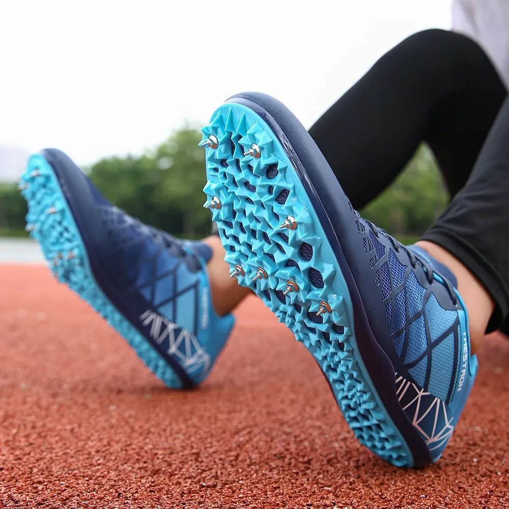 THESTRON Professional Spikes Track & Field Shoes for Men Women Kids Breathable Racing Jumping Sprint Running Sneakers