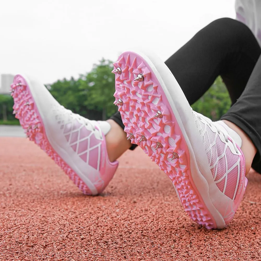 THESTRON Professional Spikes Track & Field Shoes for Men Women Kids Breathable Racing Jumping Sprint Running Sneakers