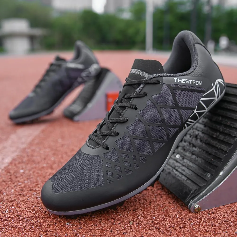 THESTRON Professional Spikes Track & Field Shoes for Men Women Kids Breathable Racing Jumping Sprint Running Sneakers