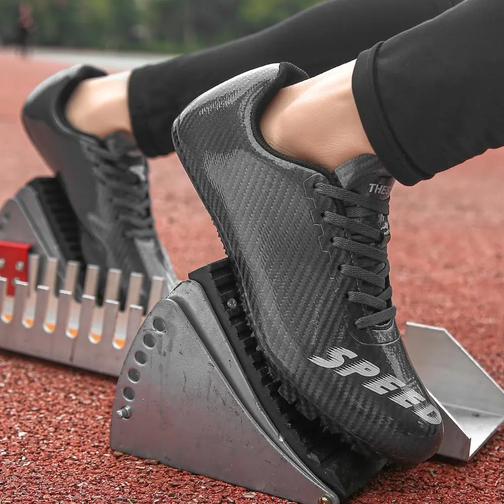 THESTRON Unisex Track Spikes Running Sprint Shoes Track & Field Shoes for Men Women Kids Cool Racing Running Sneakers