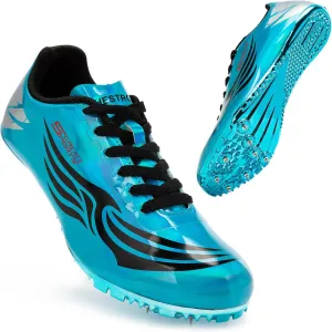 THESTRON Unisex Track Spikes Running Sprint Shoes Track & Field Shoes for Men Women Kids Cool Racing Running Sneakers