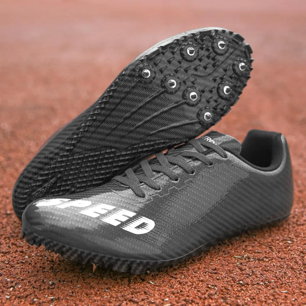 THESTRON Unisex Track Spikes Running Sprint Shoes Track & Field Shoes for Men Women Kids Cool Racing Running Sneakers