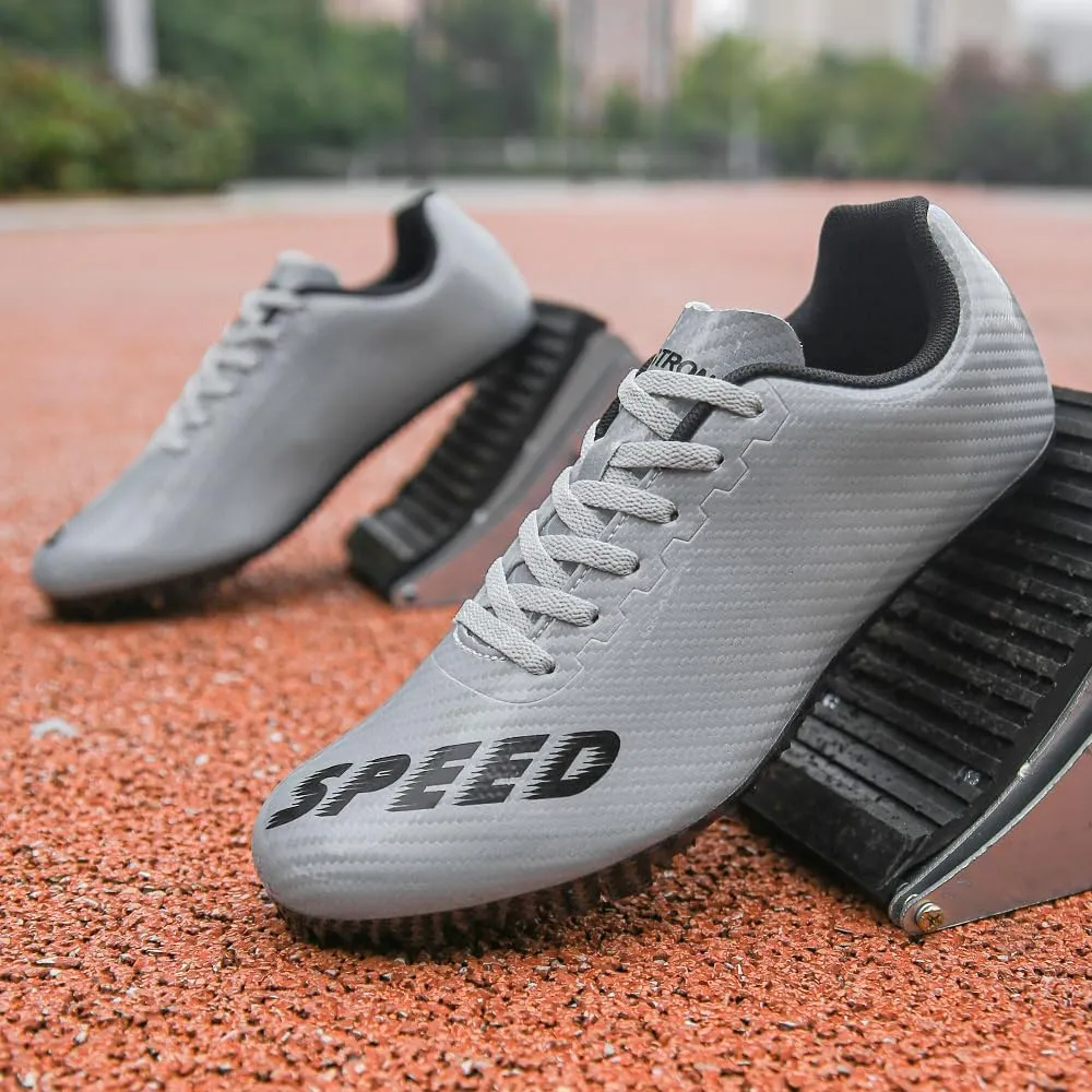 THESTRON Unisex Track Spikes Running Sprint Shoes Track & Field Shoes for Men Women Kids Cool Racing Running Sneakers
