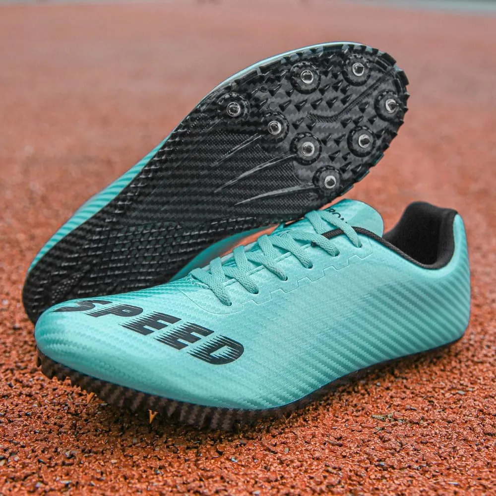 THESTRON Unisex Track Spikes Running Sprint Shoes Track & Field Shoes for Men Women Kids Cool Racing Running Sneakers