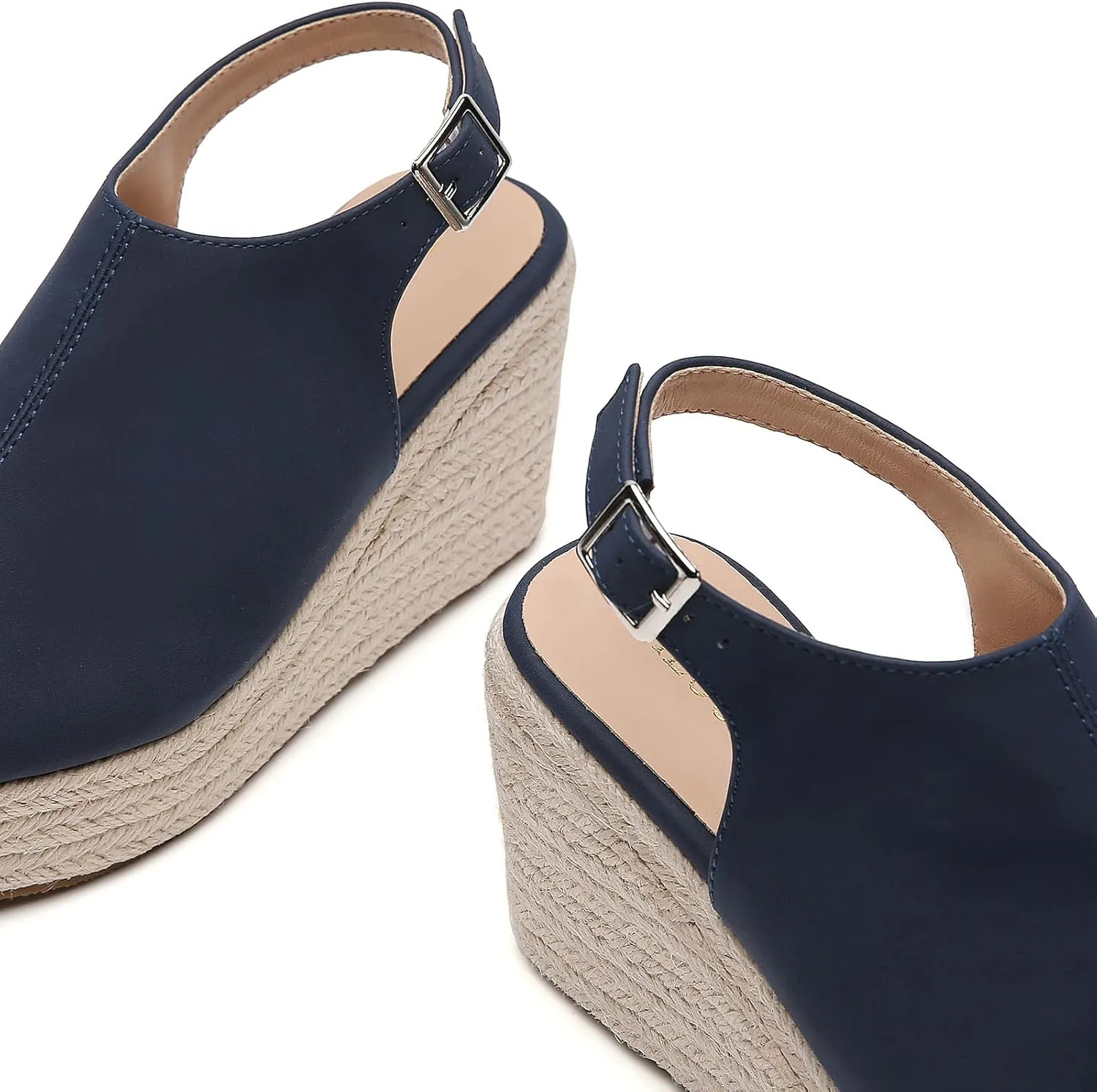 Tilocow Espadrilles Wedges for Women Open Toe Ankle Strap Platform Dressy Casual Sandals Travel Slides