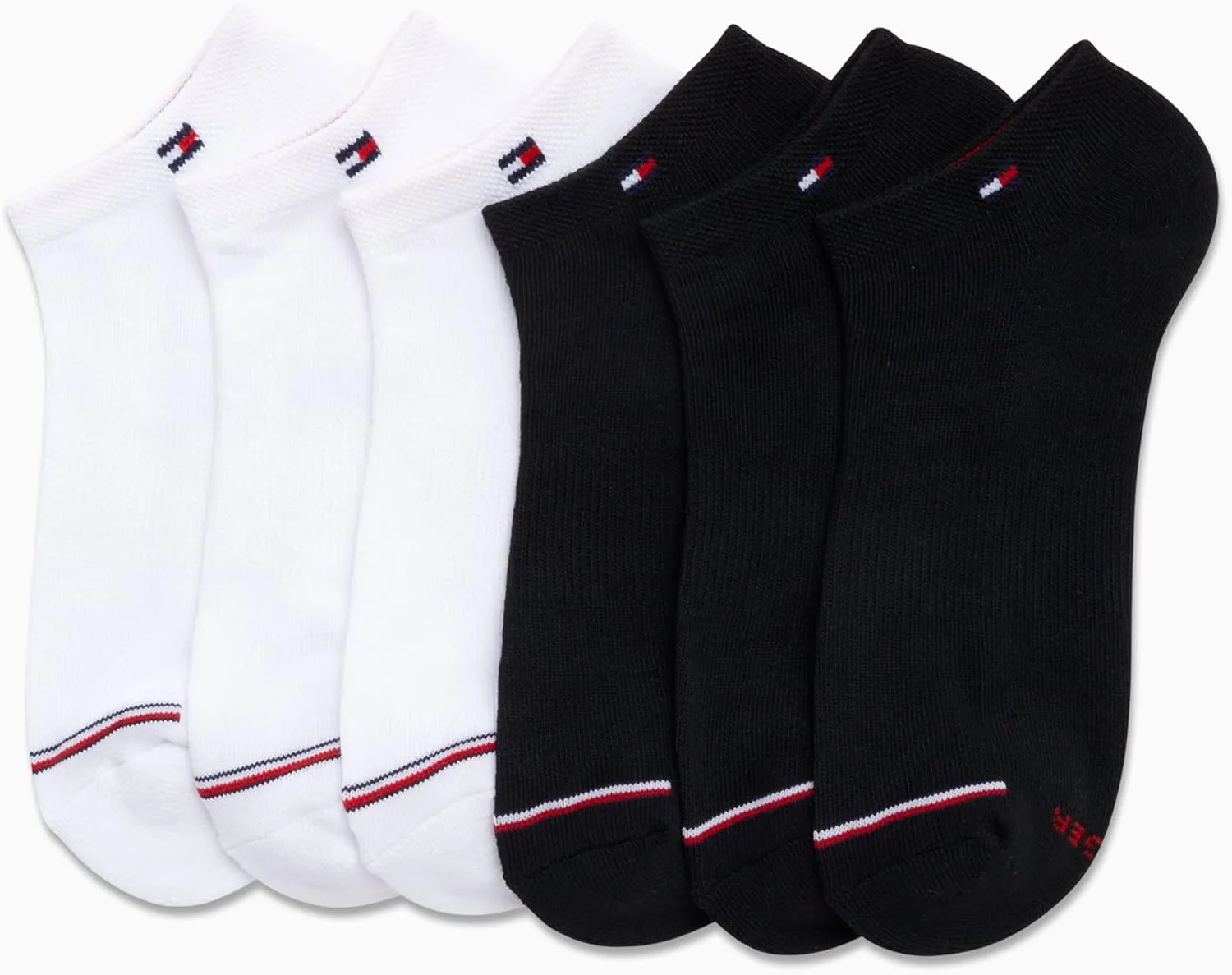 Tommy Hilfiger Women's Low Cut Socks - 6 Pack Performance Cushioned Comfort No Show Socks - Athletic Socks for Women (4-10)