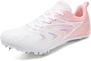 Track and Field Shoes for Women with Spikes Running Racing Shoes Cross Jumping Sprint Sneakers for Boys and Girls Kids