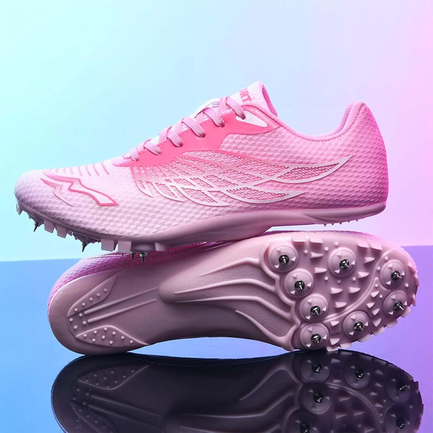 Track and Field Shoes for Women with Spikes Running Racing Shoes Cross Jumping Sprint Sneakers for Boys and Girls Kids