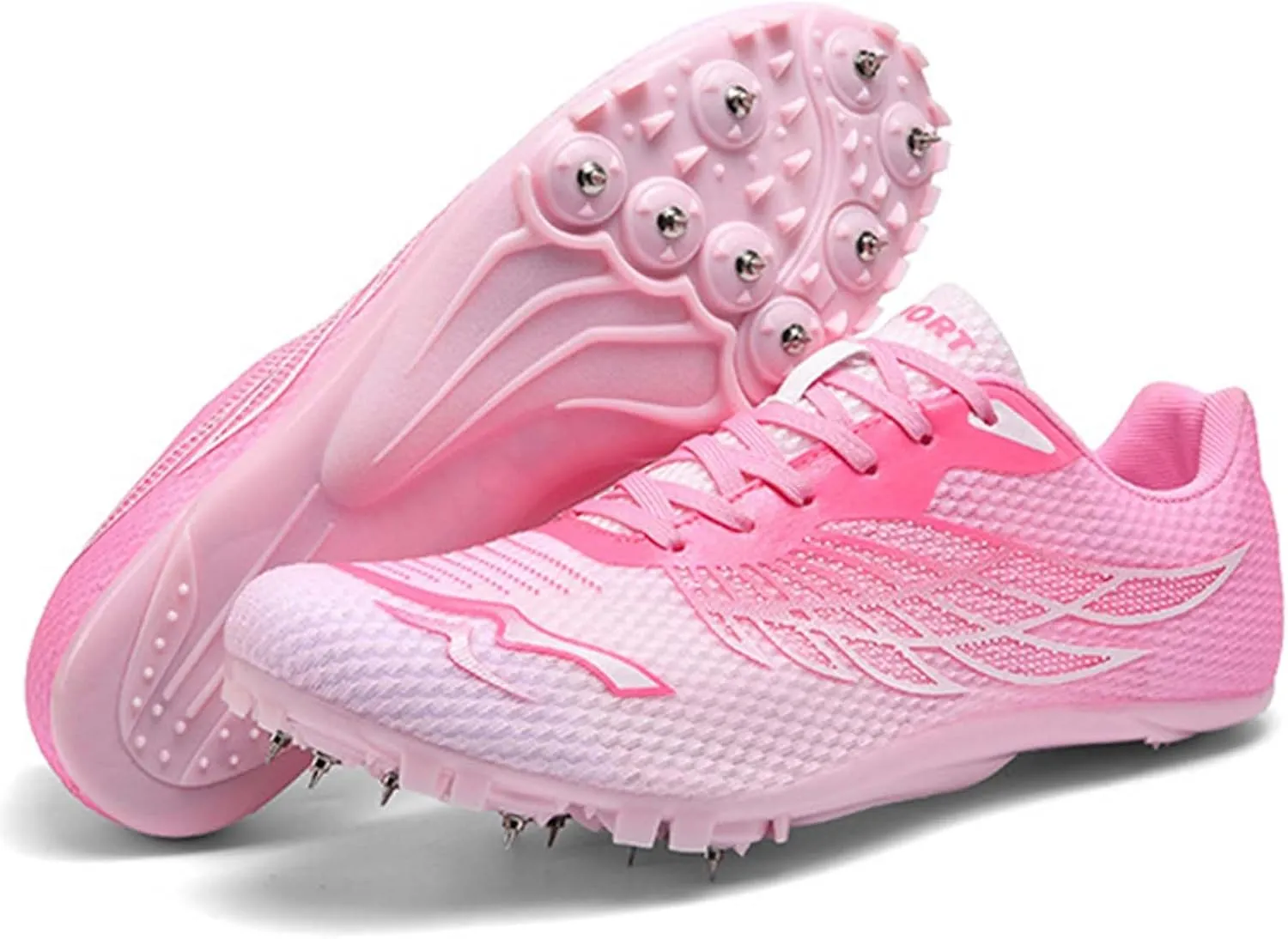 Track and Field Shoes for Women with Spikes Running Racing Shoes Cross Jumping Sprint Sneakers for Boys and Girls Kids