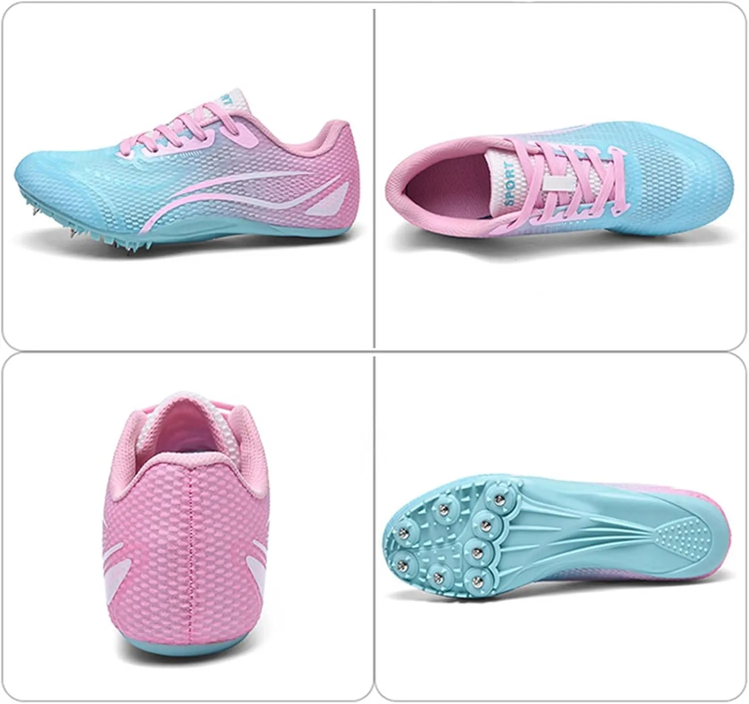 Track and Field Shoes for Women with Spikes Running Racing Shoes Cross Jumping Sprint Sneakers for Boys and Girls Kids