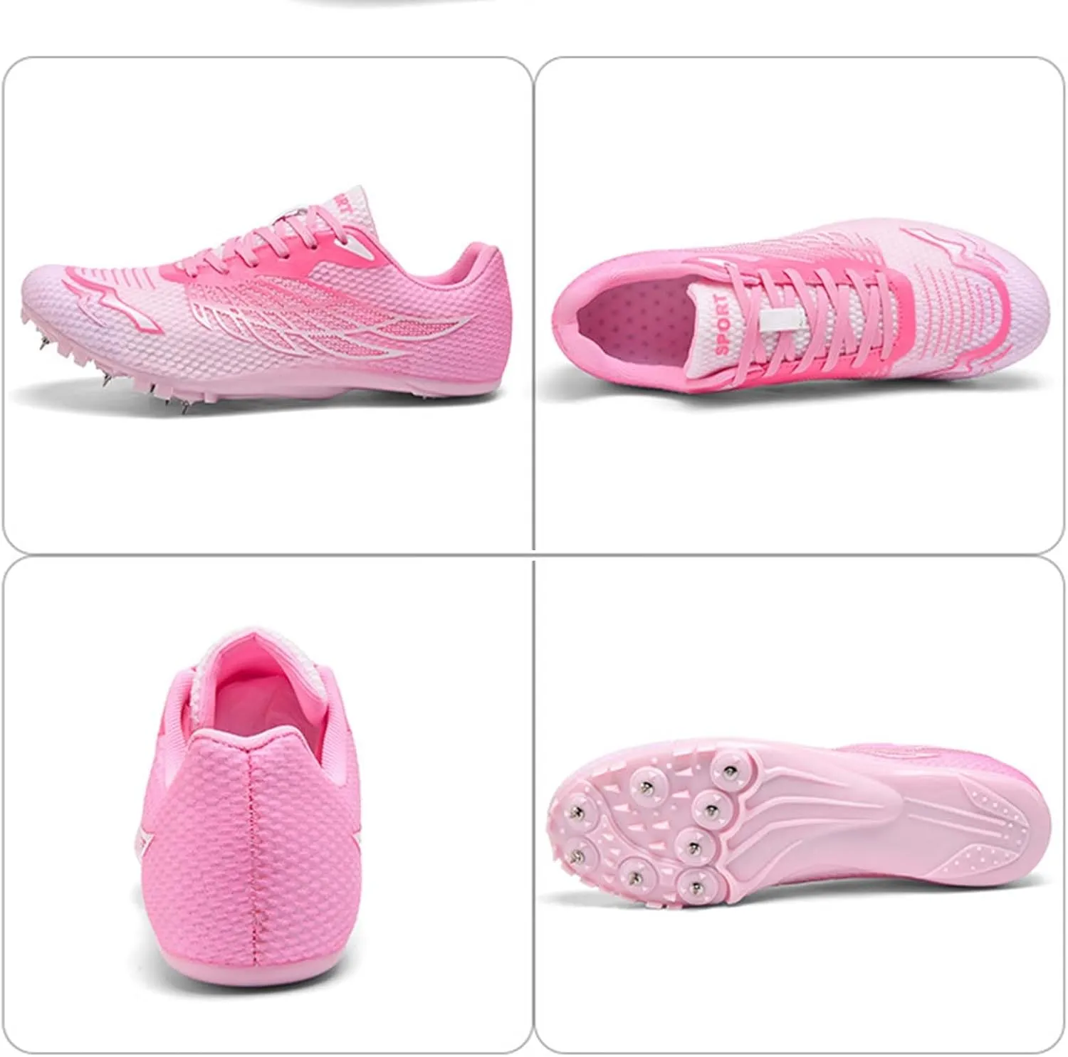 Track and Field Shoes for Women with Spikes Running Racing Shoes Cross Jumping Sprint Sneakers for Boys and Girls Kids