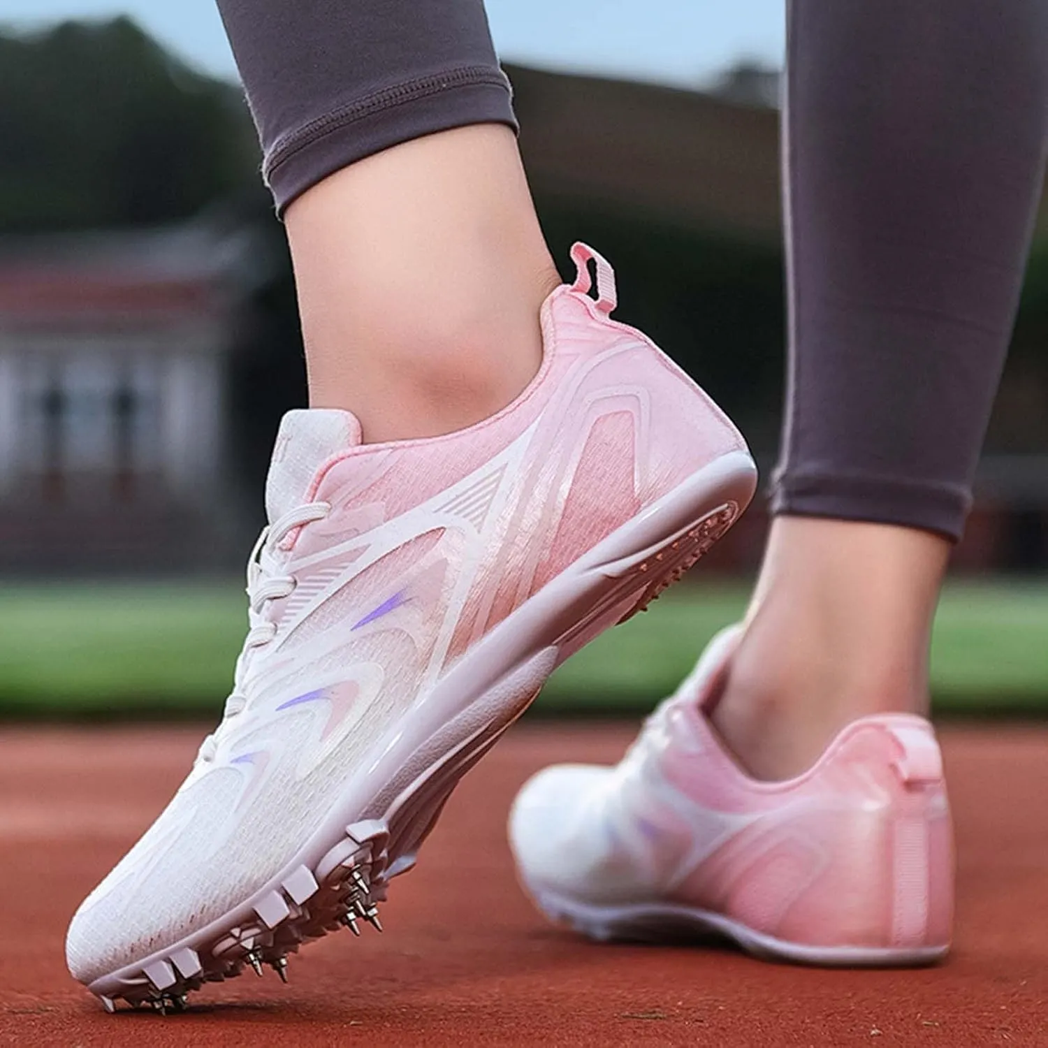 Track and Field Shoes for Women with Spikes Running Racing Shoes Cross Jumping Sprint Sneakers for Boys and Girls Kids
