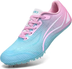 Track and Field Shoes for Women with Spikes Running Racing Shoes Cross Jumping Sprint Sneakers for Boys and Girls Kids