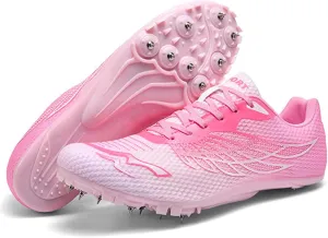 Track and Field Shoes for Women with Spikes Running Racing Shoes Cross Jumping Sprint Sneakers for Boys and Girls Kids