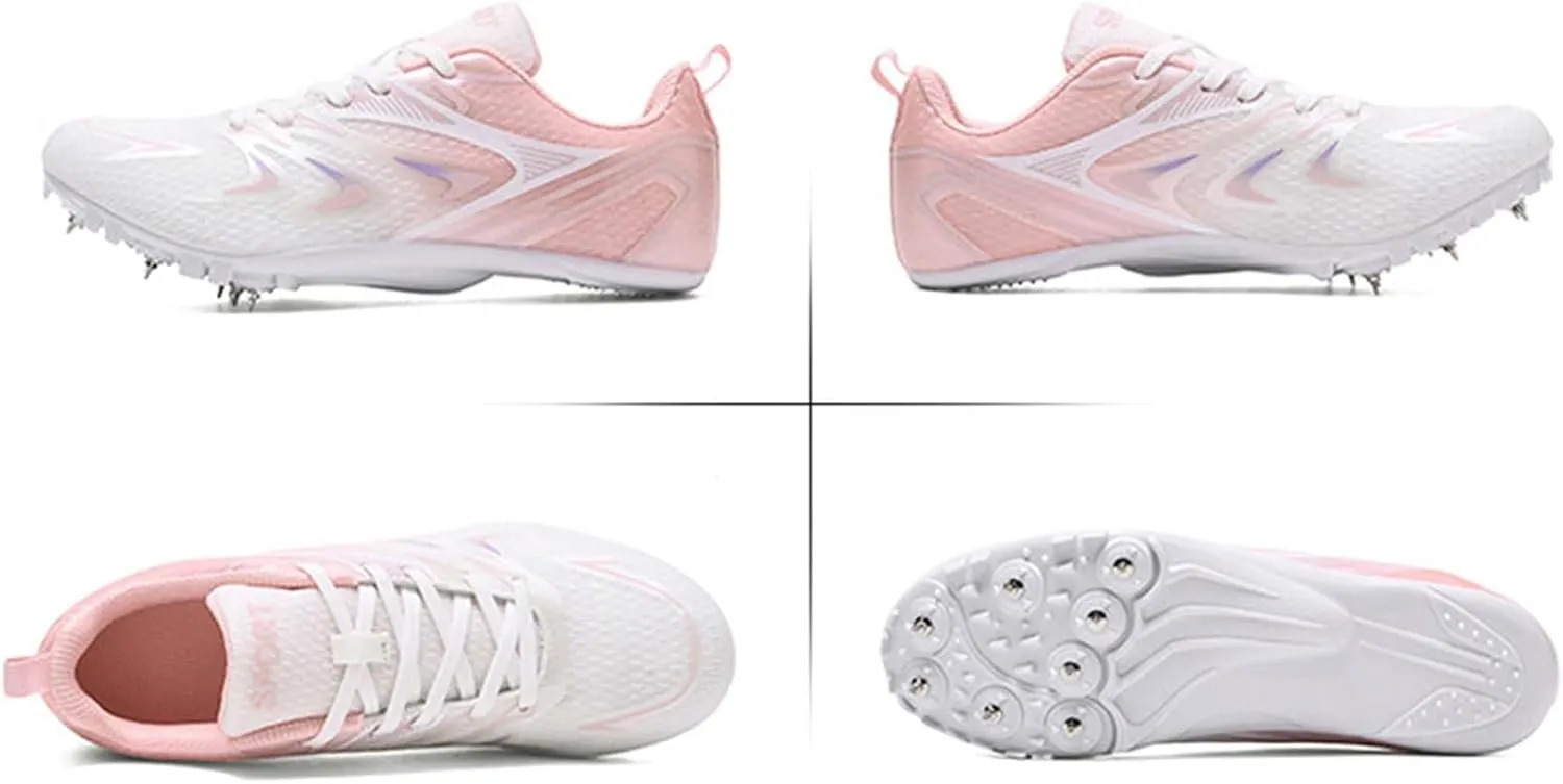 Track and Field Shoes for Women with Spikes Running Racing Shoes Cross Jumping Sprint Sneakers for Boys and Girls Kids