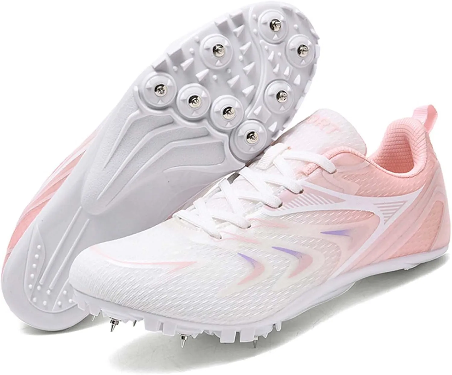 Track and Field Shoes for Women with Spikes Running Racing Shoes Cross Jumping Sprint Sneakers for Boys and Girls Kids
