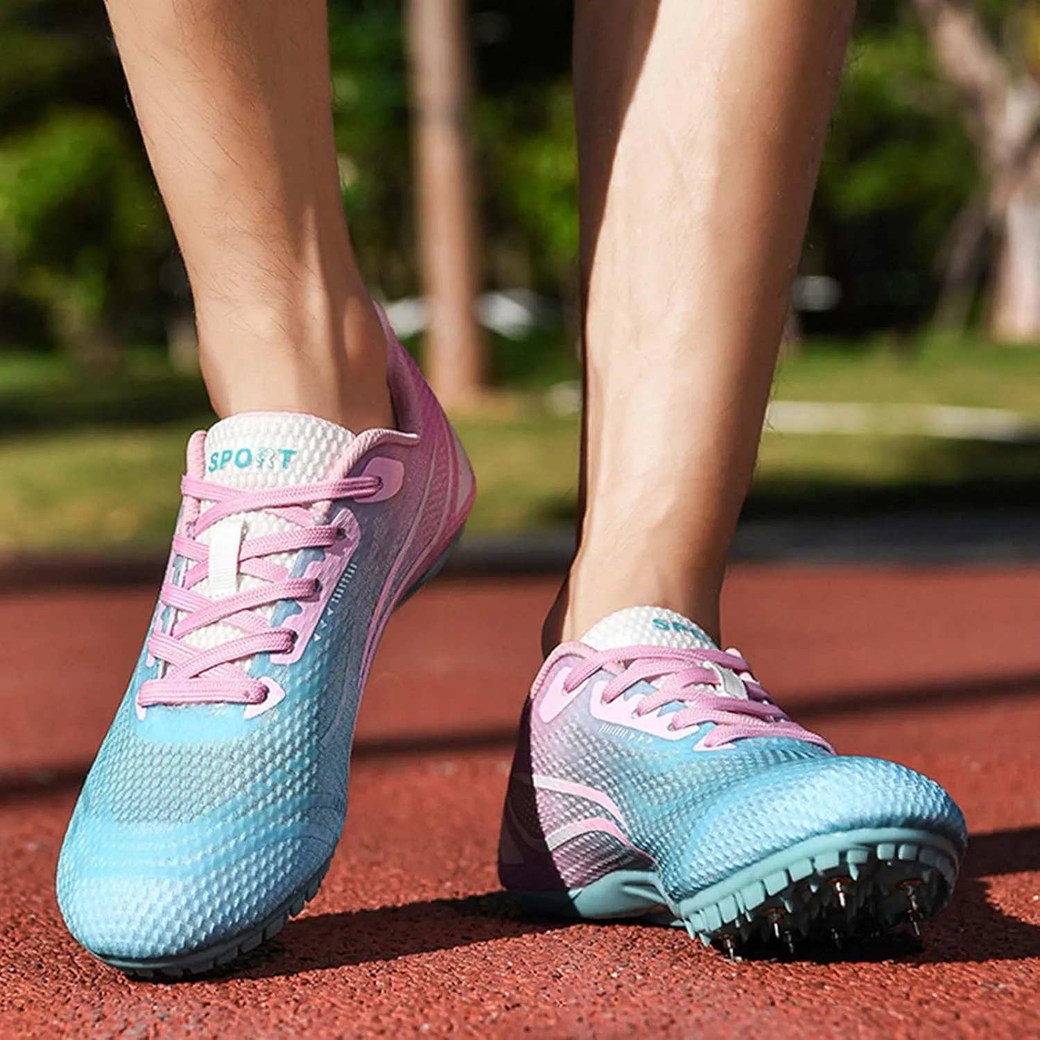 Track and Field Shoes for Women with Spikes Running Racing Shoes Cross Jumping Sprint Sneakers for Boys and Girls Kids