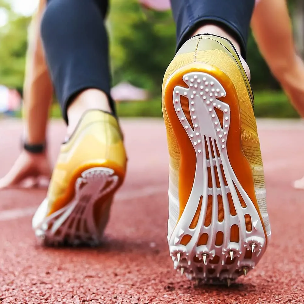 Track and Field Shoes Men Women Kids Spikes Sneakers Track Race Jumping Sneakers Girls Professional Running Nail Spikes Shoes Boys