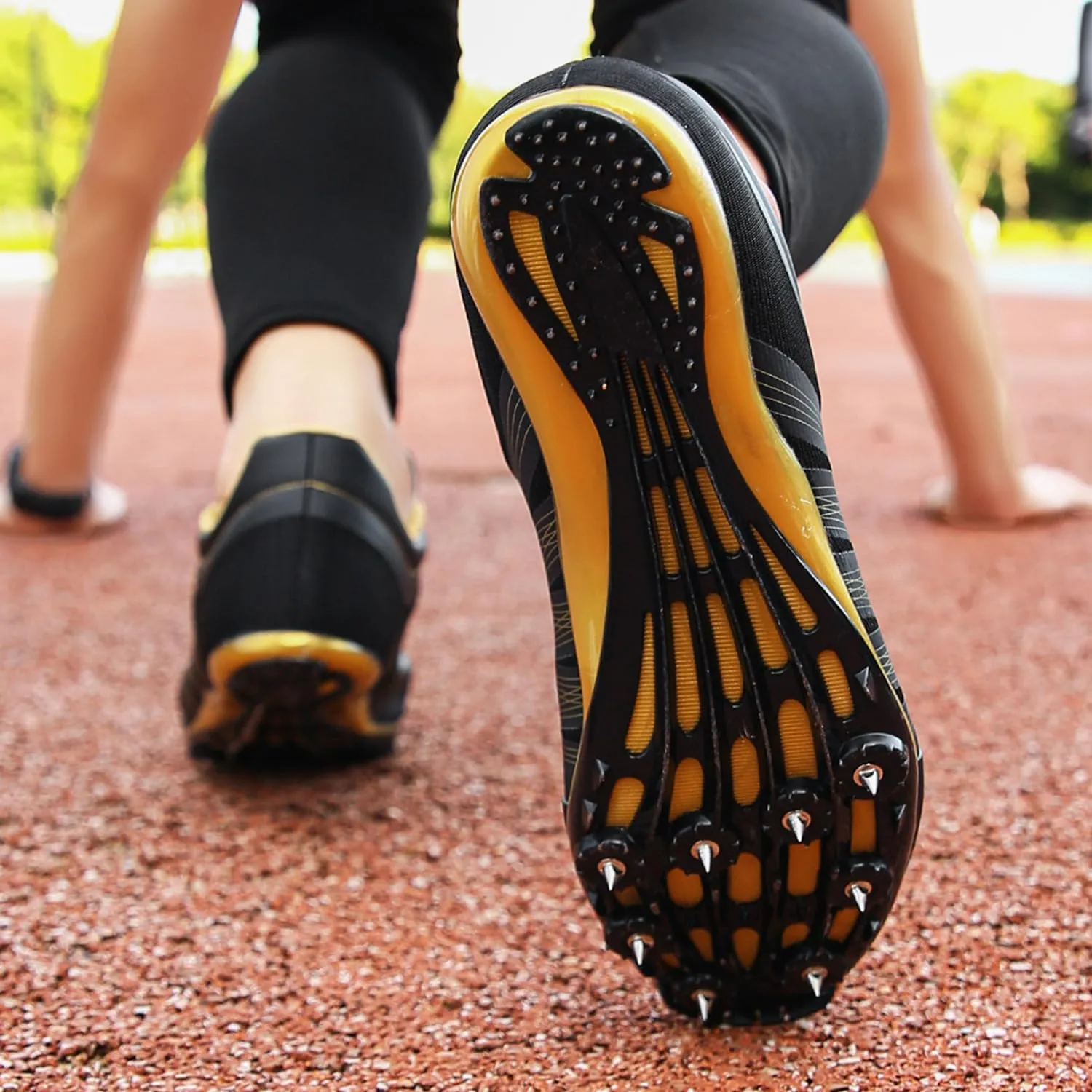Track and Field Shoes Men Women Kids Spikes Sneakers Track Race Jumping Sneakers Girls Professional Running Nail Spikes Shoes Boys