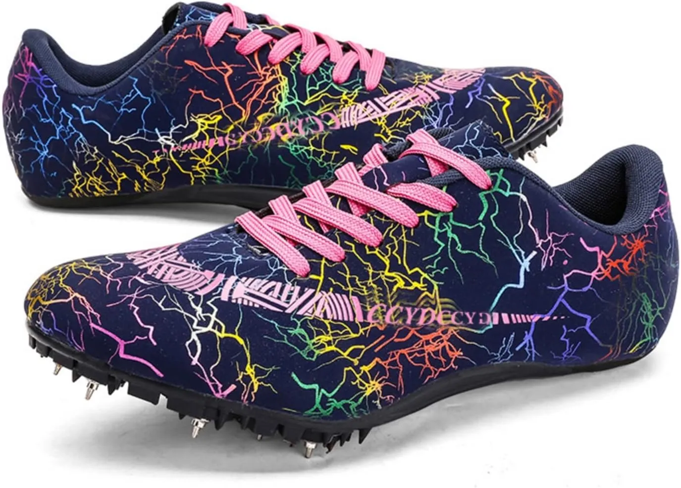 Track Spikes Shoes Field Distance Running Men's Spikes Sprint Sneakers Athletic Race Jumping Breathable Training Lightweight Track Shoes for Mens Girls Women