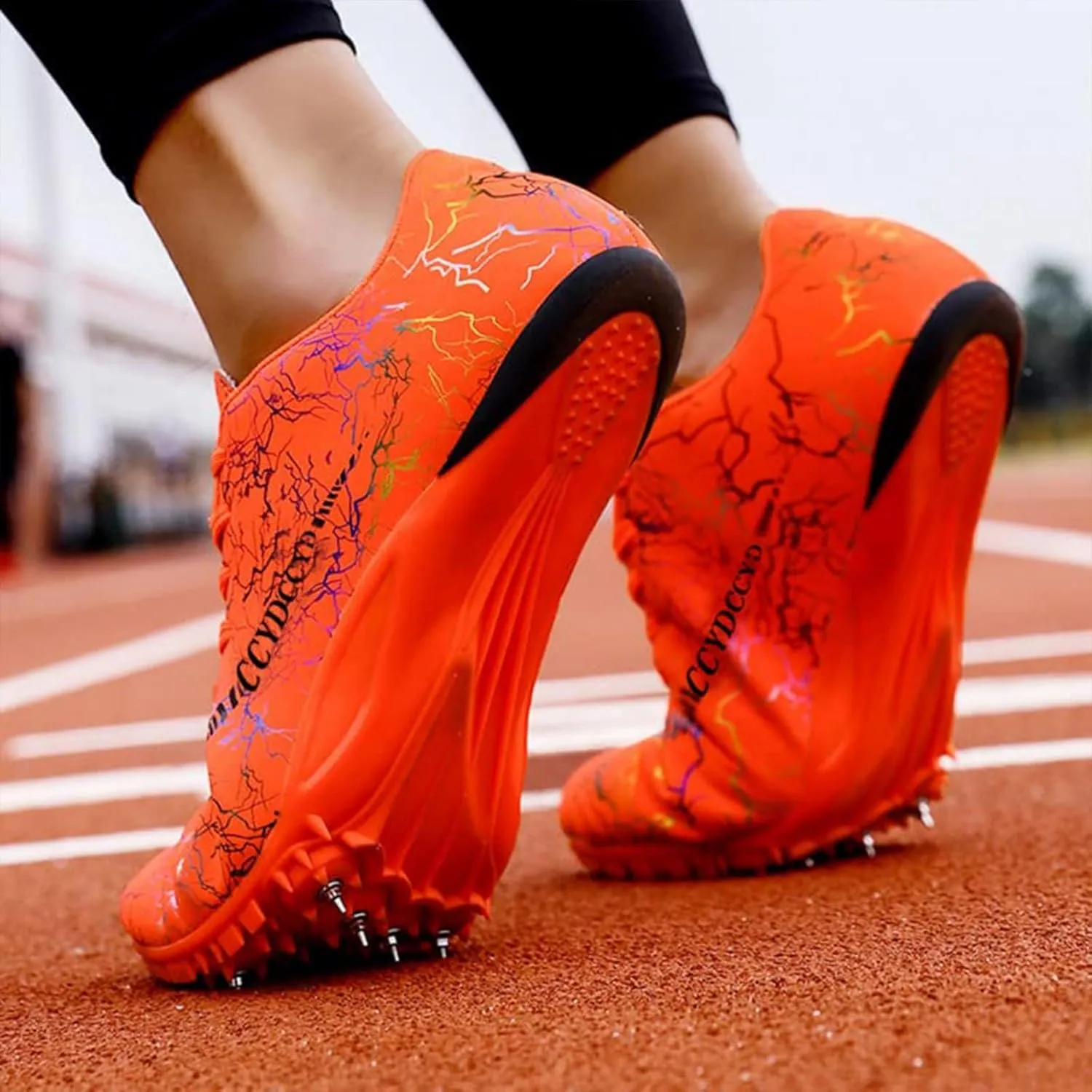 Track Spikes Shoes Field Distance Running Men's Spikes Sprint Sneakers Athletic Race Jumping Breathable Training Lightweight Track Shoes for Mens Girls Women