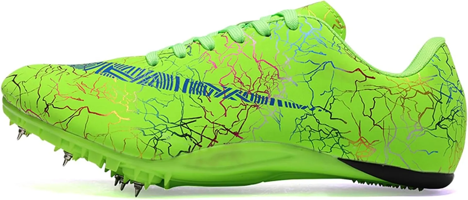Track Spikes Shoes Field Distance Running Men's Spikes Sprint Sneakers Athletic Race Jumping Breathable Training Lightweight Track Shoes for Mens Girls Women
