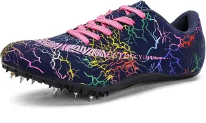 Track Spikes Shoes Field Distance Running Men's Spikes Sprint Sneakers Athletic Race Jumping Breathable Training Lightweight Track Shoes for Mens Girls Women