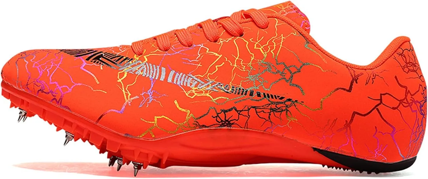Track Spikes Shoes Field Distance Running Men's Spikes Sprint Sneakers Athletic Race Jumping Breathable Training Lightweight Track Shoes for Mens Girls Women