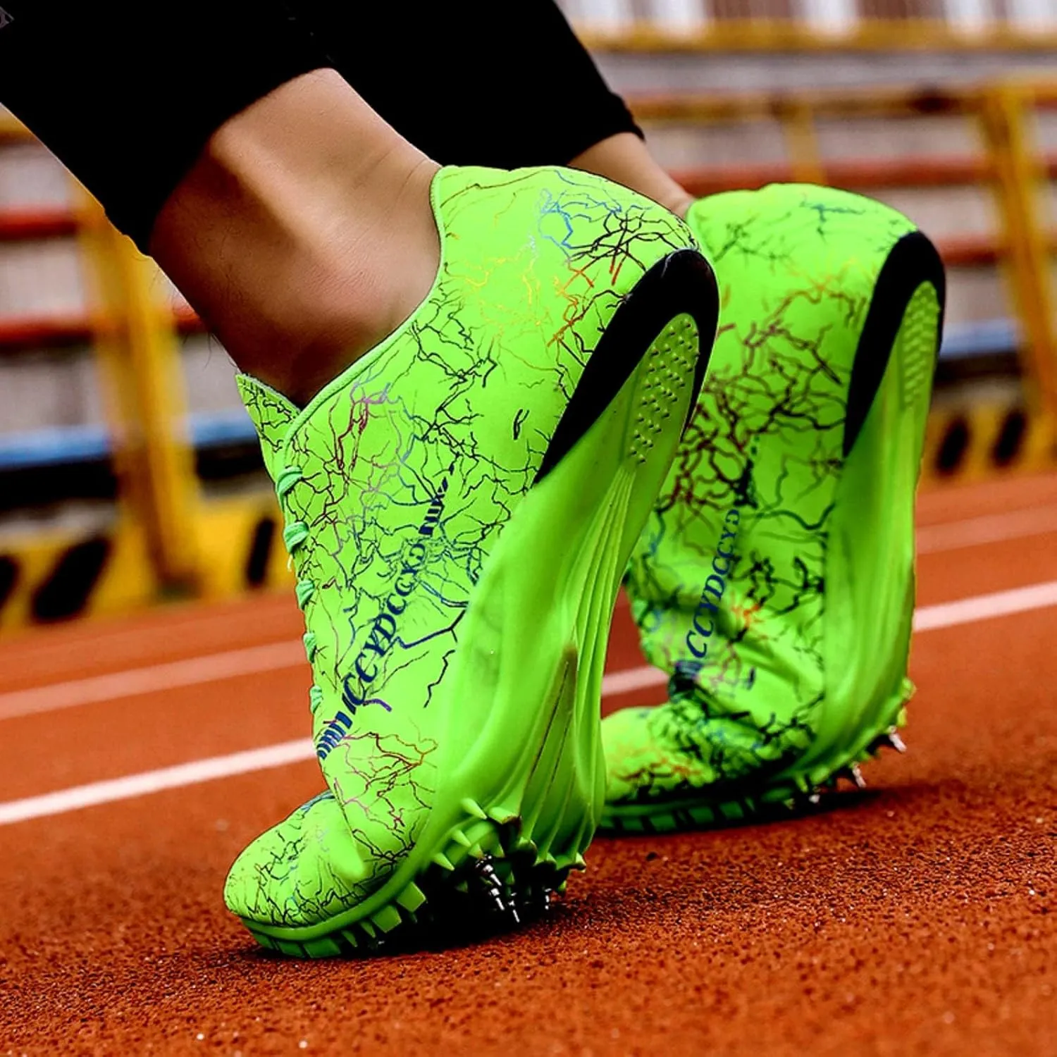Track Spikes Shoes Field Distance Running Men's Spikes Sprint Sneakers Athletic Race Jumping Breathable Training Lightweight Track Shoes for Mens Girls Women