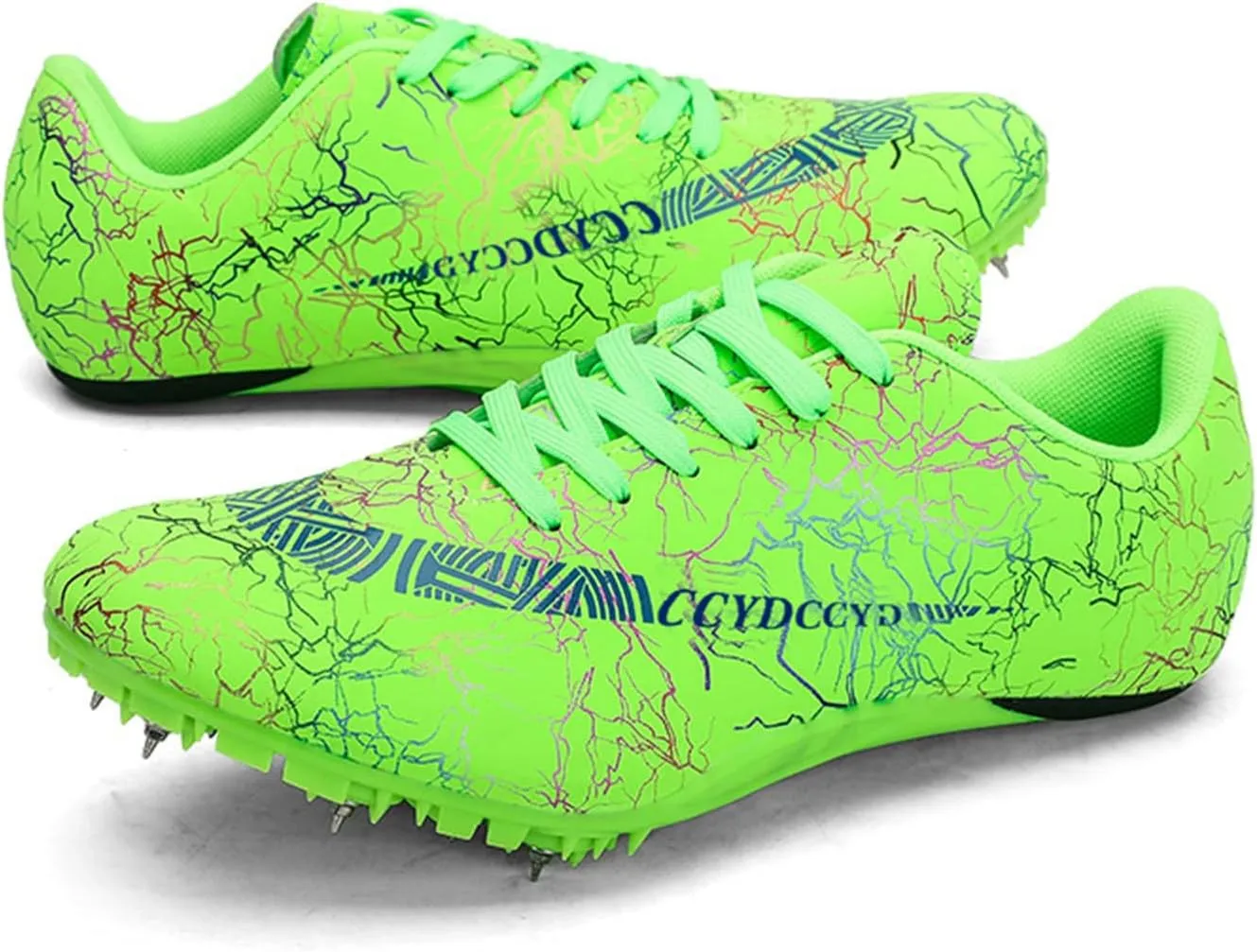 Track Spikes Shoes Field Distance Running Men's Spikes Sprint Sneakers Athletic Race Jumping Breathable Training Lightweight Track Shoes for Mens Girls Women