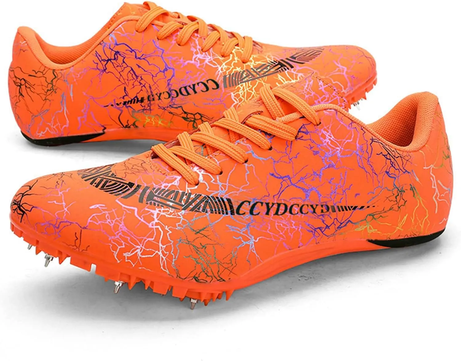Track Spikes Shoes Field Distance Running Men's Spikes Sprint Sneakers Athletic Race Jumping Breathable Training Lightweight Track Shoes for Mens Girls Women