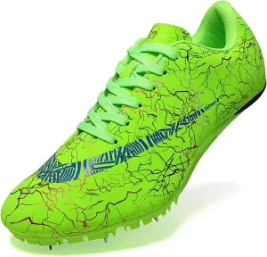 Track Spikes Shoes Field Distance Running Men's Spikes Sprint Sneakers Athletic Race Jumping Breathable Training Lightweight Track Shoes for Mens Girls Women