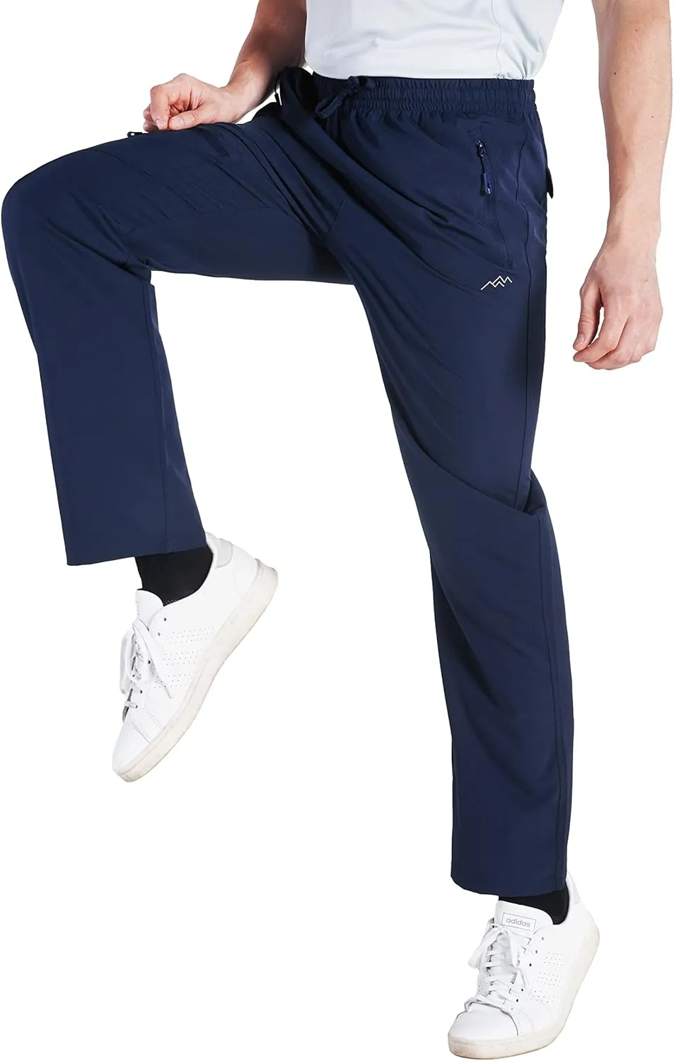 TRAILSIDE SUPPLY CO. Mens Lightweight Track Pants,Stretchy Pants with Zipper Pockets