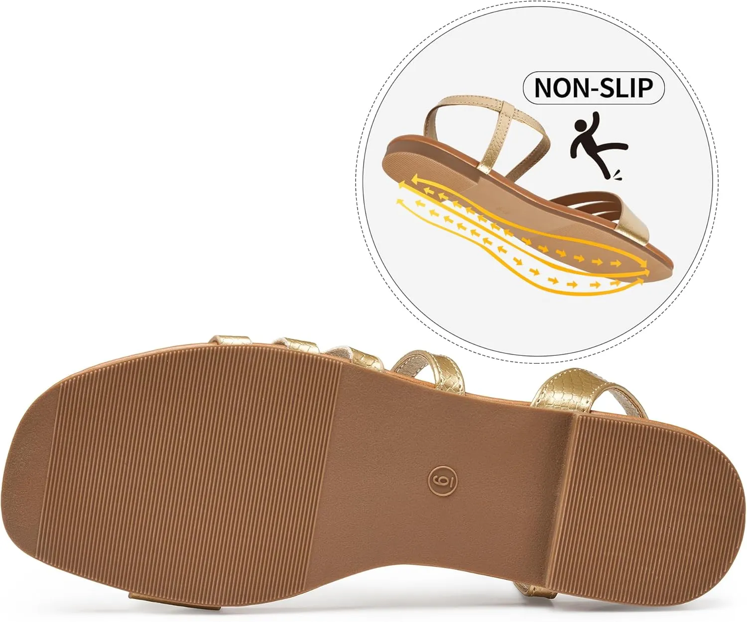Trary Sandals for Women, Womens Sandals Shoes Square Open Toe Cute Strappy Women's Flats Sandals for Dressy Beach Summer Wedding Comfortable Casual Sandalias De Mujer