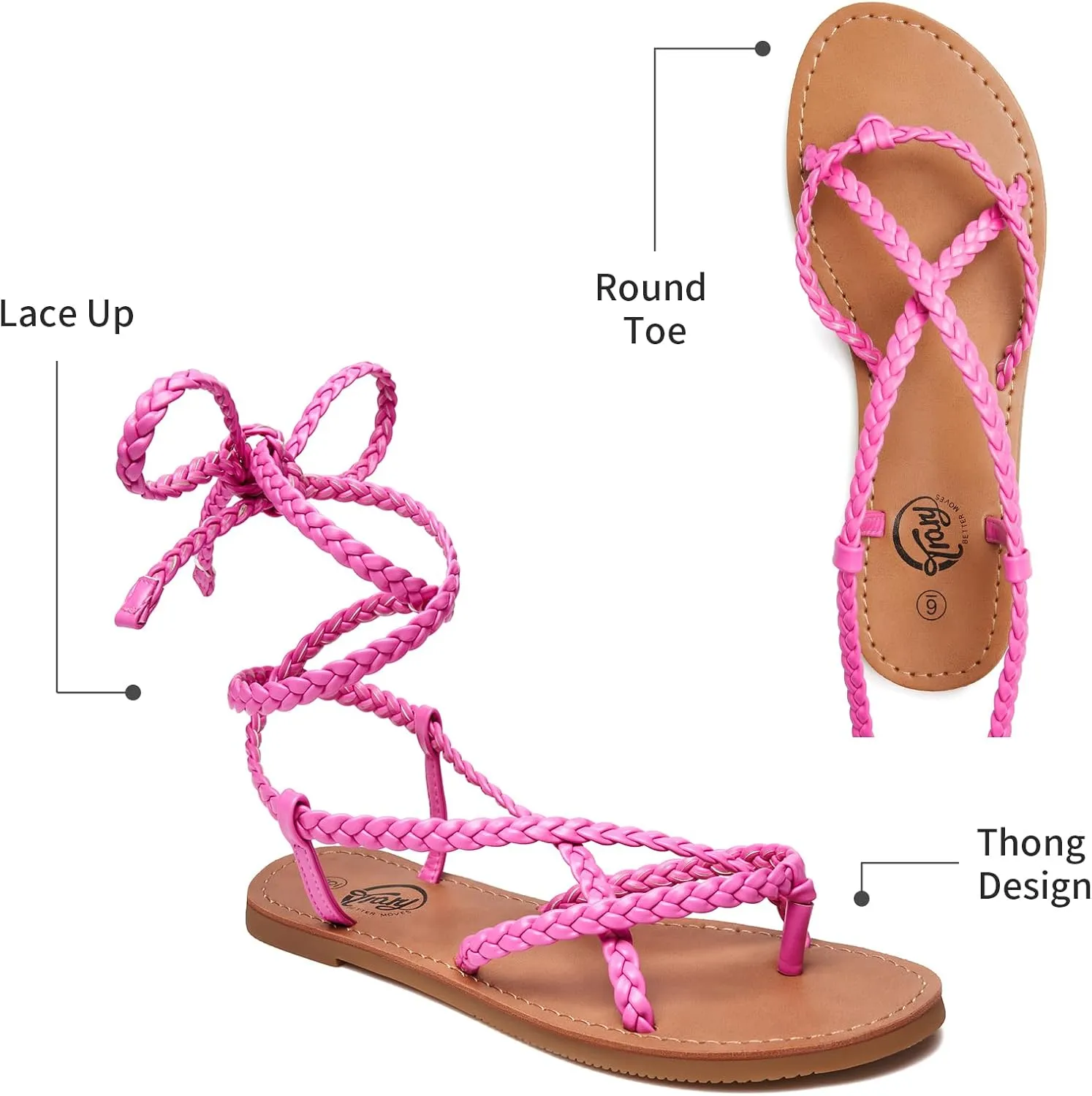 Trary Sandals Women, Lace Up Sandals for Women, Sandals for Women Dressy Summer, Open Toe Gladiator Sandals, Flat Sandals for Women Dressy, Beach Sandals for Women, Summer Sandals for Women 2023