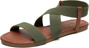 Trary Sandals Women, Womens Sandals, Flat Sandals for Women Dressy Summer, Women's Sandals, Elastic Sandals for Women, Cute Sandals, Open Toe Dress Sandals,Wide Sandles Womans, Sandalias Para Mujer